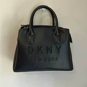 DKNY black leather handbag